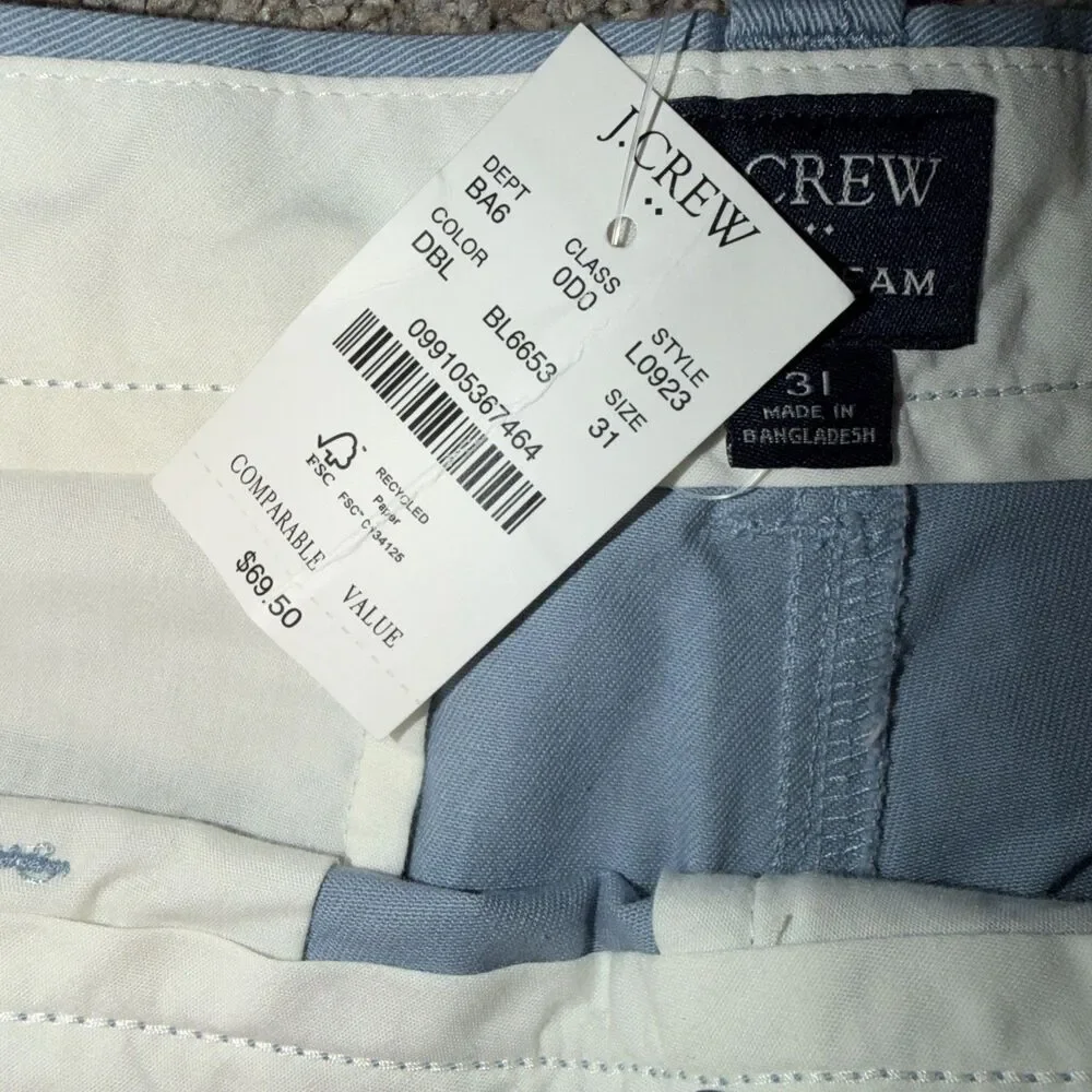 J.Crew Light Blue Shorts Sz 31” Men Preppy  7